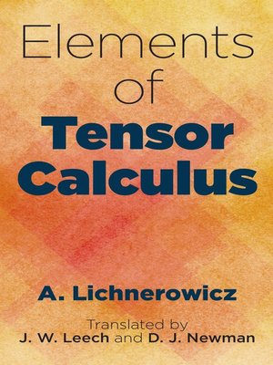 cover image of Elements of Tensor Calculus